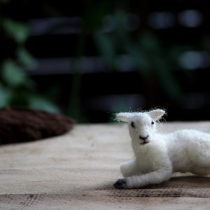 Needle felted animal, Tiny lamb, Needle felt animals, Felted lamb, For custom orders image 9