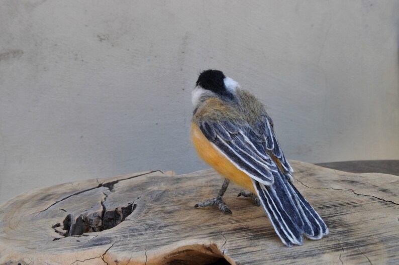 Needle felted Chickadee bird. Made to order. image 10