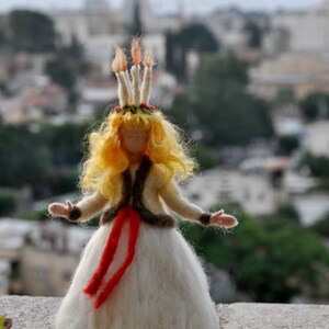 Needle felted Waldorf Santa Lucia. Made for custom order image 5