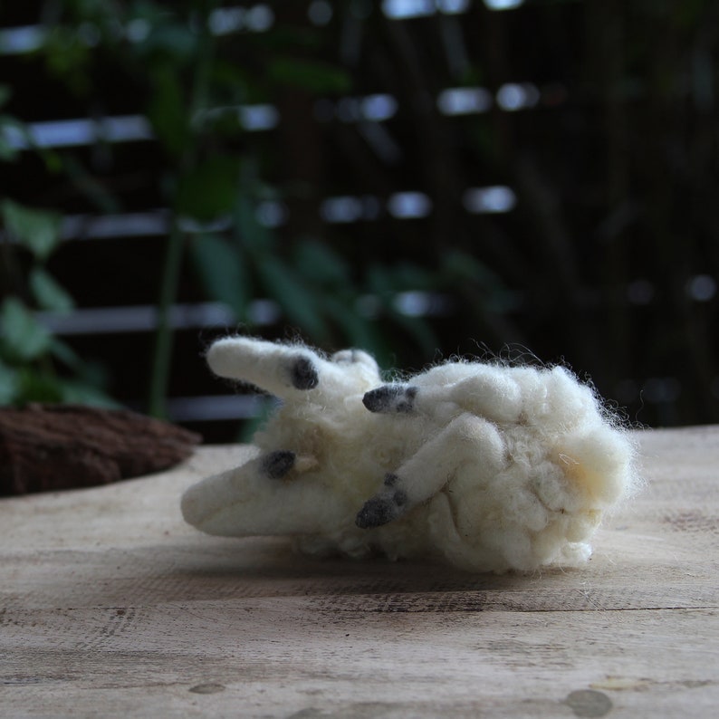 Needle Felted Sheep. Felt animal . Felted sheep for nativity scene. image 4