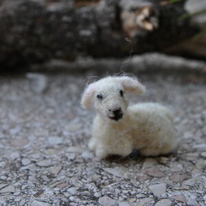 Needle felted animal, Tiny lamb, Needle felt animals, Felted lamb, For custom orders image 4