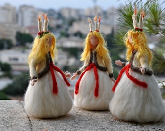 Needle felted  Waldorf Santa Lucia. Made for custom order