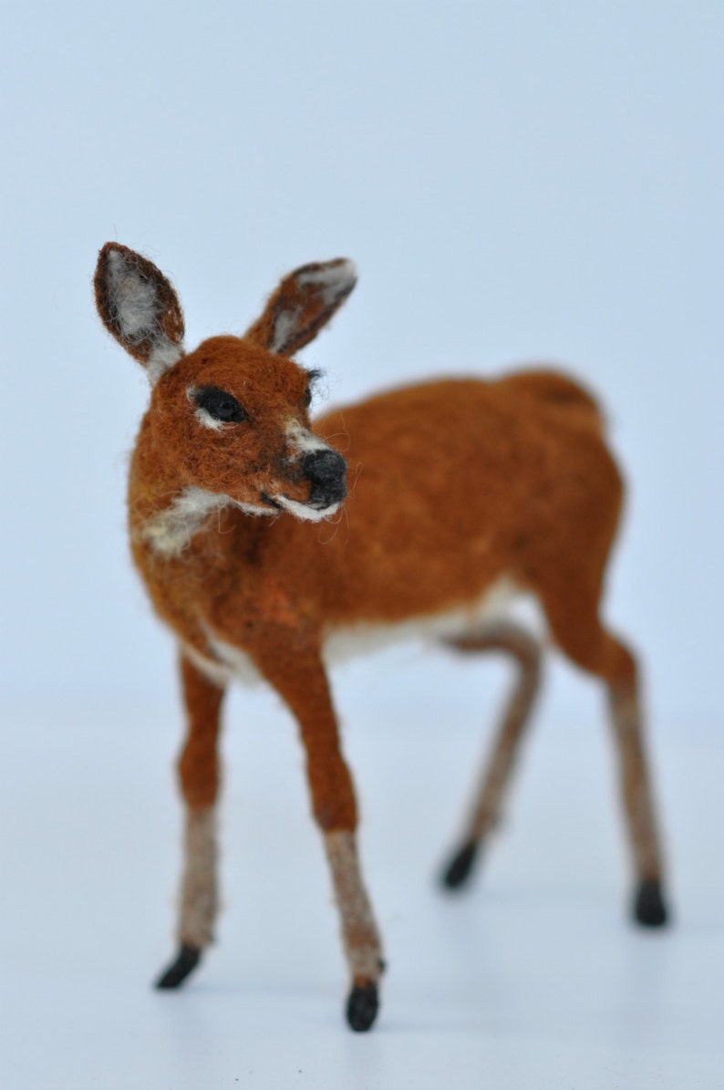 Needle felted animal. Deer . Soft sculpture. Made to order image 2