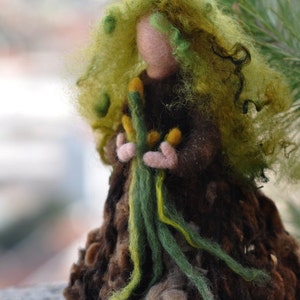 Needle felted Waldorf Forward Spring Maiden.Made to custom order image 4