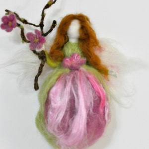 Needle felted Waldorf  Spring Fairy /Soft sculpture/ needle felt by Daria Lvovsky- Made to order