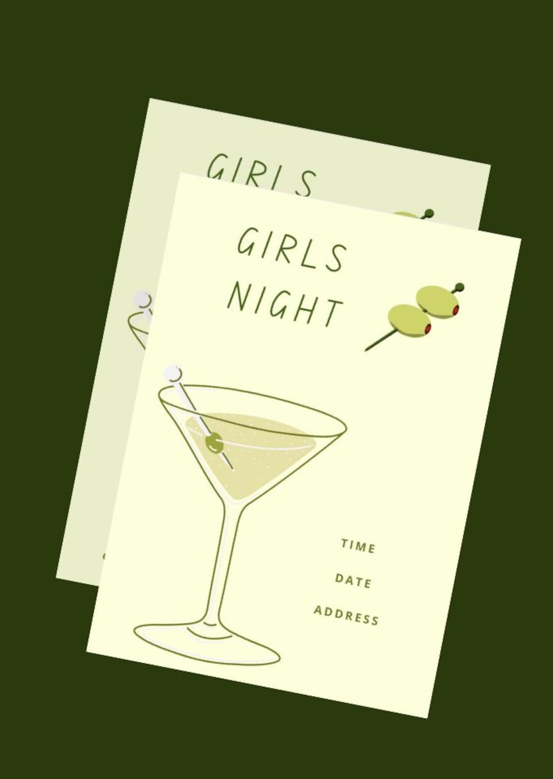 Girls Night Invite | Editable Digital Download - Etsy