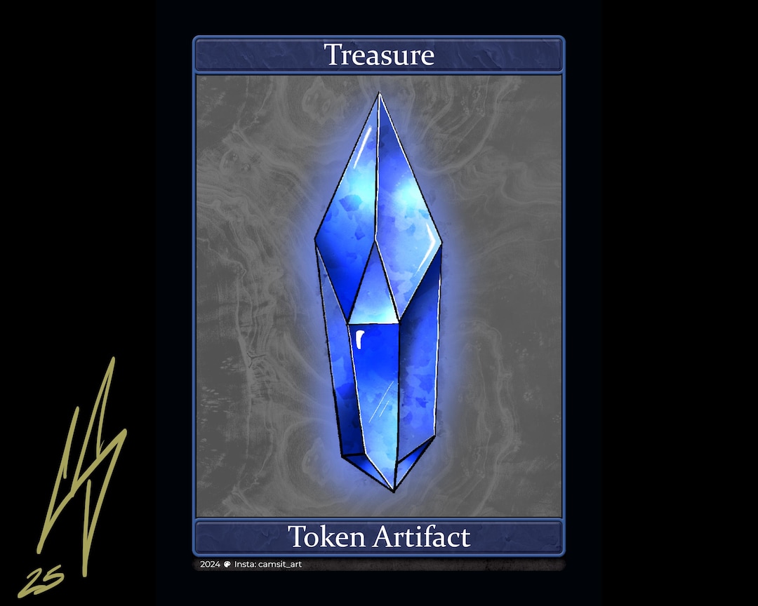 Blue Crystal - Treasure Token - Etsy