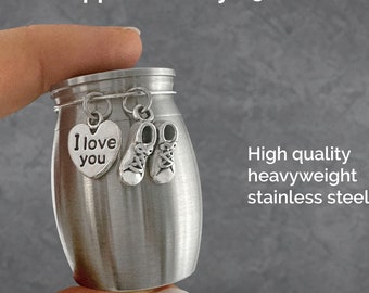 Mini Urn for Baby Ashes Keepsake Small Urn for Miscarriage Baby Memorial Urn Loss of Stillborn Baby Cremation Urn Baby Boy Baby Girl Infant