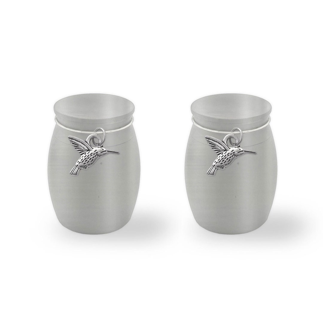 2 Small Mini Hummingbird Keepsake Memorial Ashes Holders Containers Jar ...