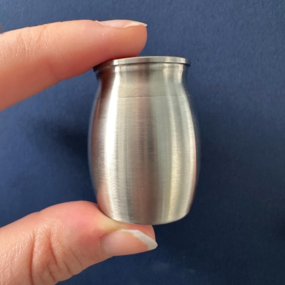 Small Urn Plain Keepsake Miniature Ashes Holder for Loss of Loved One for Cremation Ashes Stainless Steel Memorial Vial