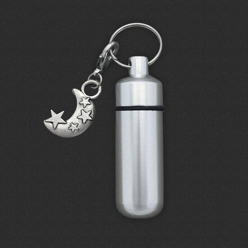 Love You to The Moon and Back Moon and Stars Cremation Urn Ashes Holder Vial Key Chain