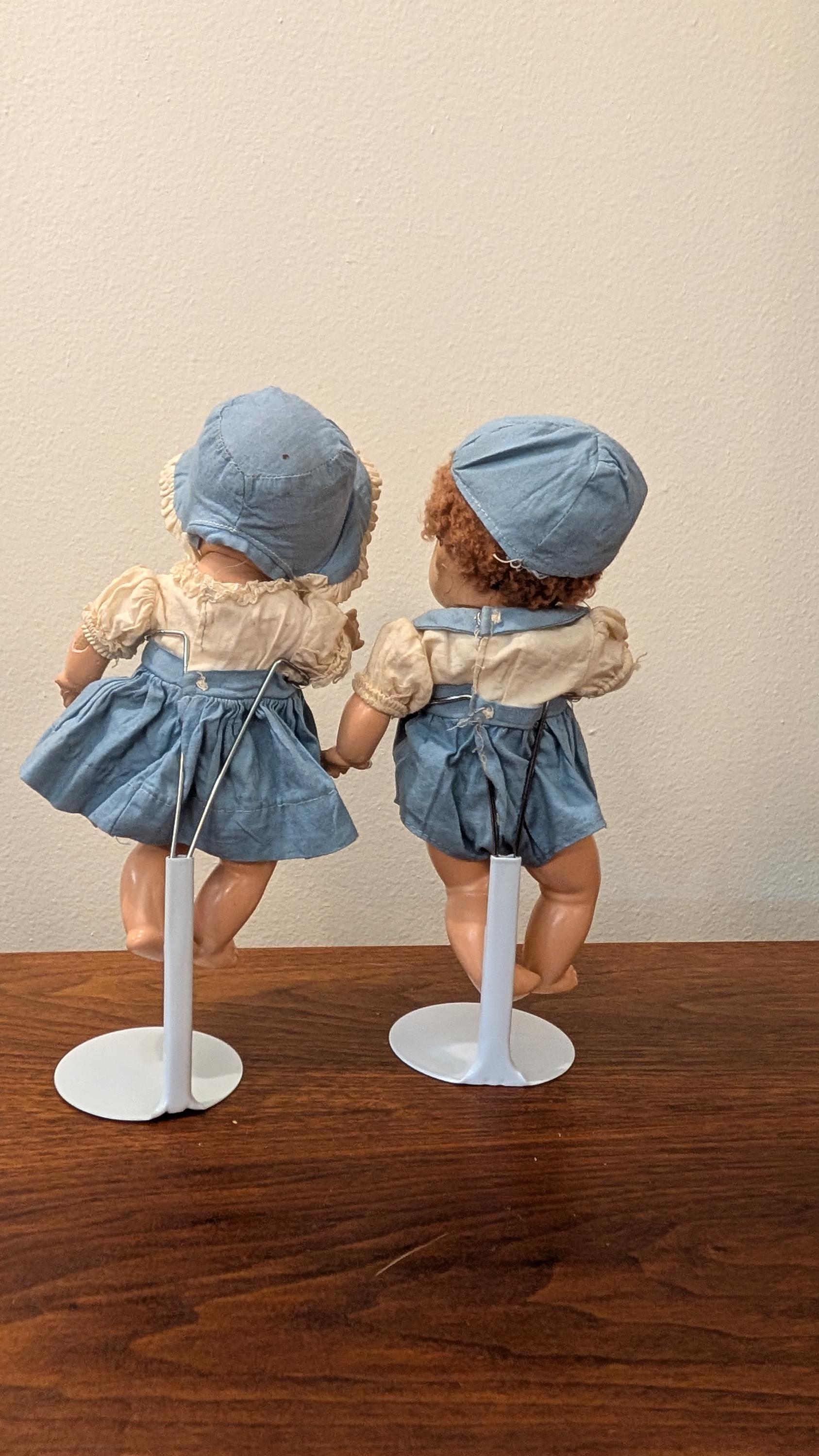 Set of 2 Effanbee 1930's Patsy Babyette Dolls - Antique With