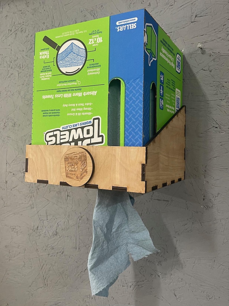 Rag in a Box Dispenser Storage Rack Organizer - Etsy