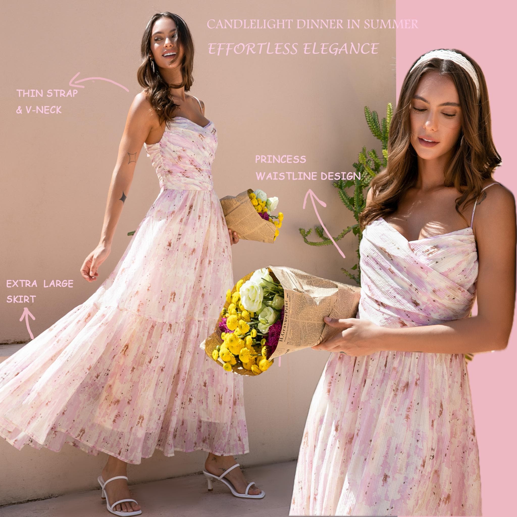 Spring Floral Maxi Dress | Blush Pink A-line Gown | Ruffle Shoulder Elegant Day Dress | Boho Chiffon Picnic Outfit for Spring & Summer - Etsy Spring Floral Maxi Dress | Blush Pink A-line Gown | Ruffle Shoulder Elegant Day Dress | Boho Chiffon Picnic Outfit for Spring & Summer - Etsy