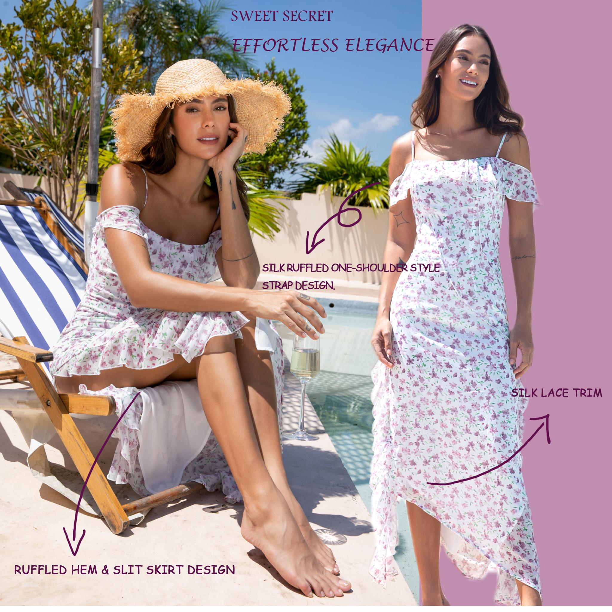 one shoulder ruffle hem maxi dress Prettylittlething one Shoulder Ruffle Hem maxi Dress. Size 6 @1300