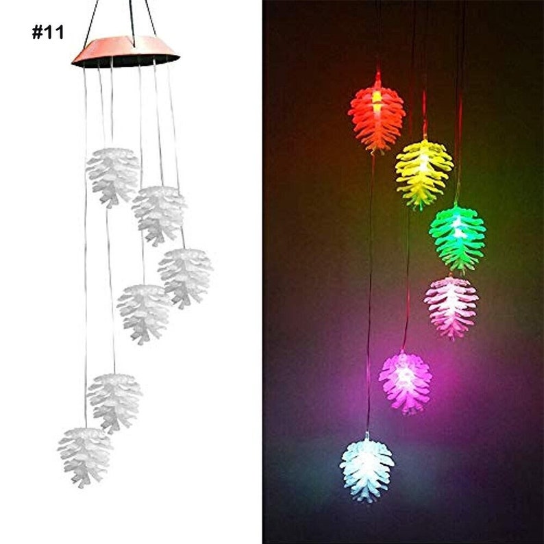 Solar Wind Chime Light Colour Changing LED Wind Chime Garden Decoration R