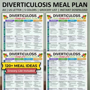 Diverticulosis Meal Plan, Diverticulosis Food List, Colon Friendly Foods, Diverticulosis Food Chart, Digestive & Gut Health Grocery List