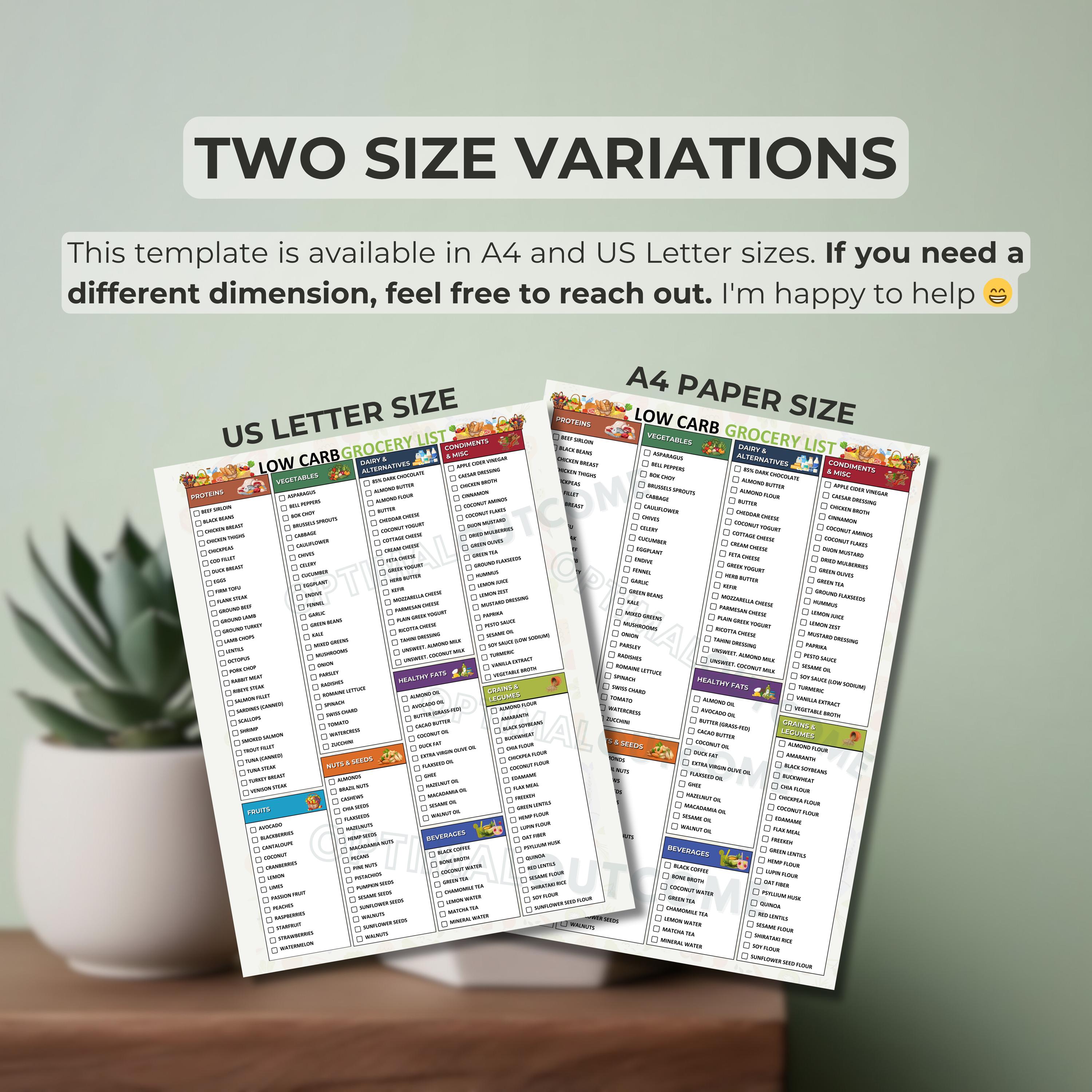Low Carb Grocery List Printable, Low Carb Food List, Low Carb Meal Plan, Keto Food List, Low ...