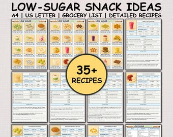 Low Sugar Snack Ideas, Low Sugar Food List, Low Sugar Meal Ideas for Diabetes, Pre Diabetes Diet, Low Sugar Diet, Low Sugar Food Chart PDF