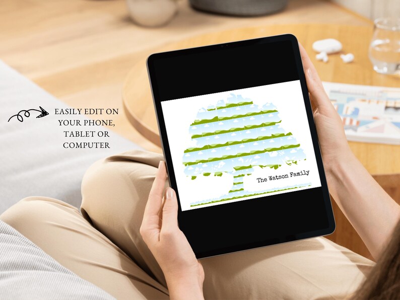Honor your heritage with this Photo Family Tree Canva Frame Template, perfect for preserving cherished memories. This editable photo collage allows you to design a personalized custom family tree using elegant frames and layouts. Ideal for creating a heartfelt family photo collage or a beautiful family tree sign, this collage Canva template is fully customizable. It’s a meaningful gift or keepsake that turns your family history into lasting art.