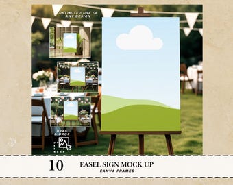 Welkomstbord Ezel Mockup Bruiloft welkomstbord Verjaardag welkomstbord Postermodel Boho welkomstbord Tuin welkomstbord Gedenkteken welkom