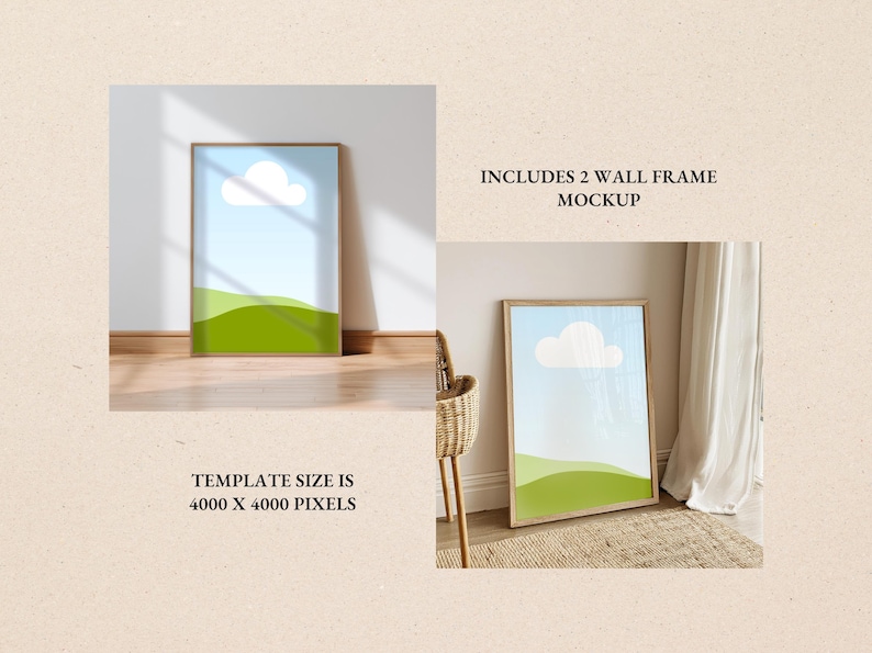 Enhance your shop with this Video Mockup Listing bundle, perfect for creating high-impact listing videos. Featuring a Canva video listing format and video frame mockup with person, this set brings your artwork to life. Includes realistic video mockups poster scenes, a vertical frame video mockup, and easy-to-use Canva video templates—ideal for promoting prints, posters, or digital designs in a modern and engaging way.