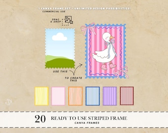 Canva shirt designs Border Canva frames Striped PNG Canva border frame Stamp stripes shirt Canva frame template Canva sublimation designs