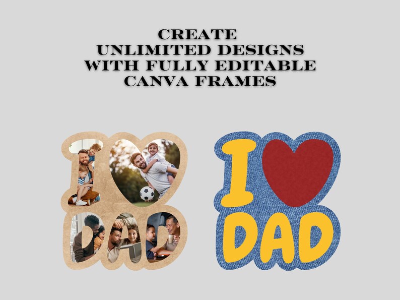 Dad Collage Frame Fathers Day Printable Fathers Day Picture Dad Photo ...