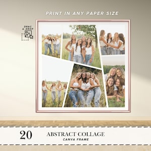 Abstracte collage Familie fotolijst collagesjabloon Canva lijst cadeau Canva lijst ontwerpen Fotocollage Canva ontwerp fotocollage cadeau