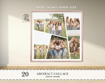 Abstract collage Family photo frame collage template Canva frame gift Canva frame designs Photo collage Canva designs photo collage gift