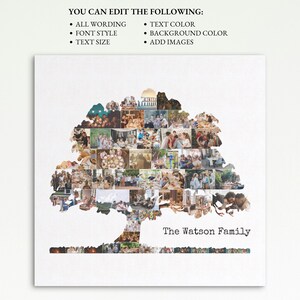 Honor your heritage with this Photo Family Tree Canva Frame Template, perfect for preserving cherished memories. This editable photo collage allows you to design a personalized custom family tree using elegant frames and layouts. Ideal for creating a heartfelt family photo collage or a beautiful family tree sign, this collage Canva template is fully customizable. It’s a meaningful gift or keepsake that turns your family history into lasting art.