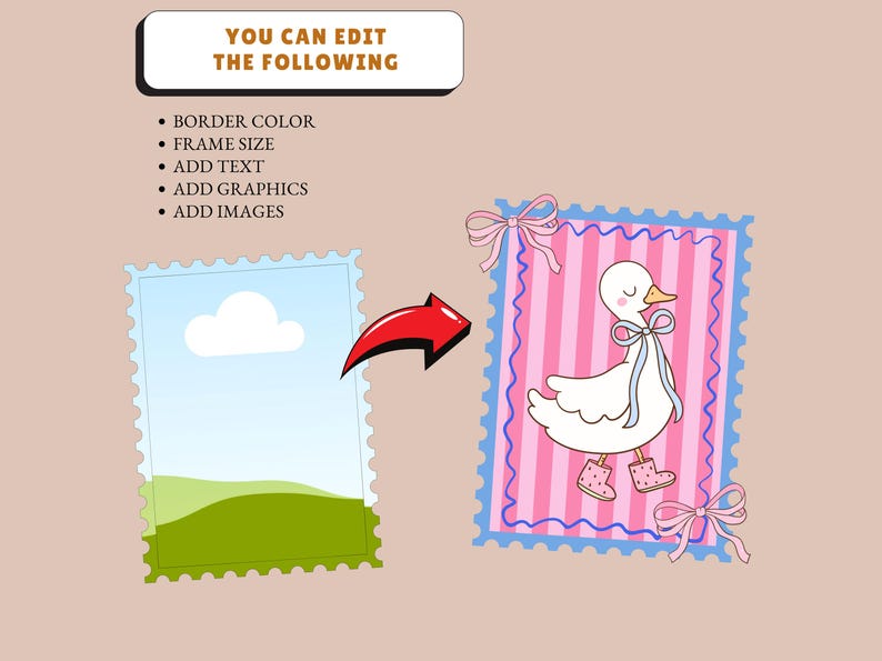 Create stylish Canva shirt designs with this versatile bundle featuring Border Canva frames and Striped PNG Canva border frame elements. Perfect for making a unique stamp stripes shirt, each Canva frame template is ideal for Canva sublimation designs. Use these trendy borders and frames to add a bold, creative touch to your shirts, digital art, or custom print projects with ease.