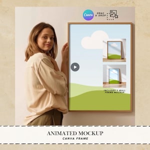 Bring your designs to life with this Mockup Animated Canva Videos bundle, featuring stylish mockup frames and a versatile mockup bundle for all your creative needs. Perfect for sellers, it includes video mockup frames ideal for Etsy product videos and social media. With an easy-to-edit Canva video template and smooth animation mockup video effects, you can showcase your artwork, posters, or prints in a modern and engaging way.