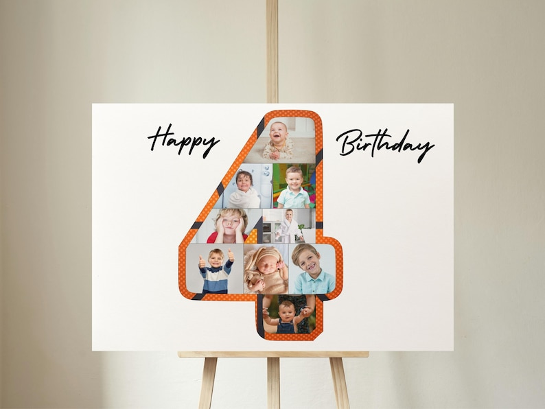 Create meaningful memories with this Number Photo Collage Canva Frames template. This editable photo collage template Canva design lets you easily add photos into number shapes to create a unique birthday collage photo numbers display. Perfect for milestone birthdays, anniversaries, and special celebrations, this Canva anniversary photo collage gift template is simple to customize and ideal for party décor, keepsake posters, and personalized digital designs.