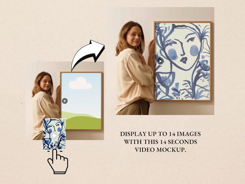 Bring your designs to life with this Mockup Animated Canva Videos bundle, featuring stylish mockup frames and a versatile mockup bundle for all your creative needs. Perfect for sellers, it includes video mockup frames ideal for Etsy product videos and social media. With an easy-to-edit Canva video template and smooth animation mockup video effects, you can showcase your artwork, posters, or prints in a modern and engaging way.