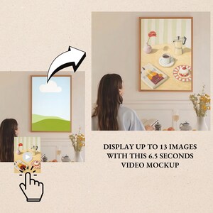 Enhance your shop with this Video Mockup Listing bundle, perfect for creating high-impact listing videos. Featuring a Canva video listing format and video frame mockup with person, this set brings your artwork to life. Includes realistic video mockups poster scenes, a vertical frame video mockup, and easy-to-use Canva video templates—ideal for promoting prints, posters, or digital designs in a modern and engaging way.