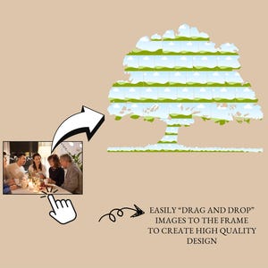 Honor your heritage with this Photo Family Tree Canva Frame Template, perfect for preserving cherished memories. This editable photo collage allows you to design a personalized custom family tree using elegant frames and layouts. Ideal for creating a heartfelt family photo collage or a beautiful family tree sign, this collage Canva template is fully customizable. It’s a meaningful gift or keepsake that turns your family history into lasting art.