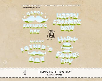Lot de cadres en toile pour sublimation fête des pères Fête des pères au format PNG pour la fête des pères Collage photo papa Cadre photo papa Cadres photo pour collage photo papa