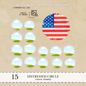 Distressed Frame Bleach Effect Distressed Edge Template Bundle Canva frames bundle Distressed frames Bleach sublimation Design your own