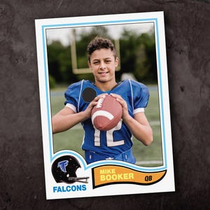 1982 Football Retro Design - Personalized DIGITAL Card