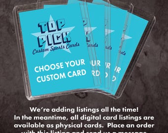 Personalized Custom Sports Card - CHOOSE YOUR DESIGN
