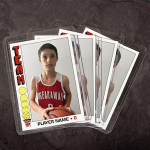 Design vintage de basquete dos anos 1970 - Cartão esportivo personalizado