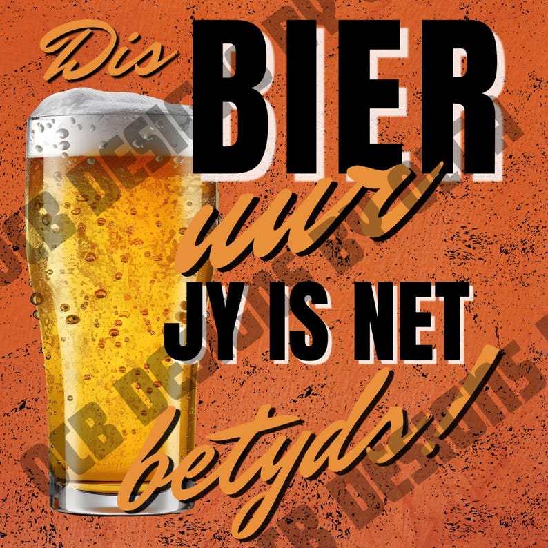 Plesier Sticker Afrikaans, Bier Plesier, Coasters, Bier Logos, Sublimation, Use for Any ...
