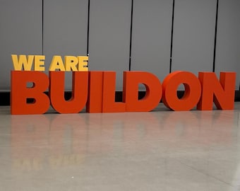 Freestanding Dimensional MDF Letters, Corporate Events, Custom Made to Spec