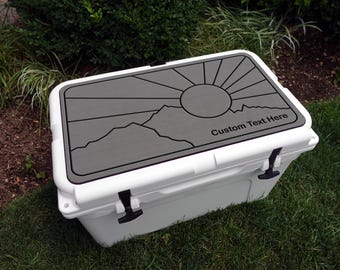 Sunset Cooler Pad, Cooler Seat, Custom Cooler Cushion