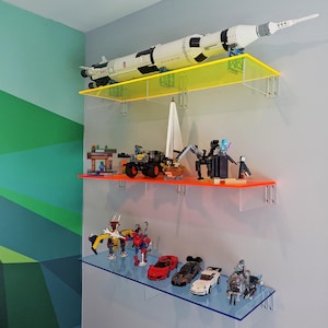Fluorescent Acrylic Shelves, Edge Glow Shelves, Lucite Acrylic Shelves