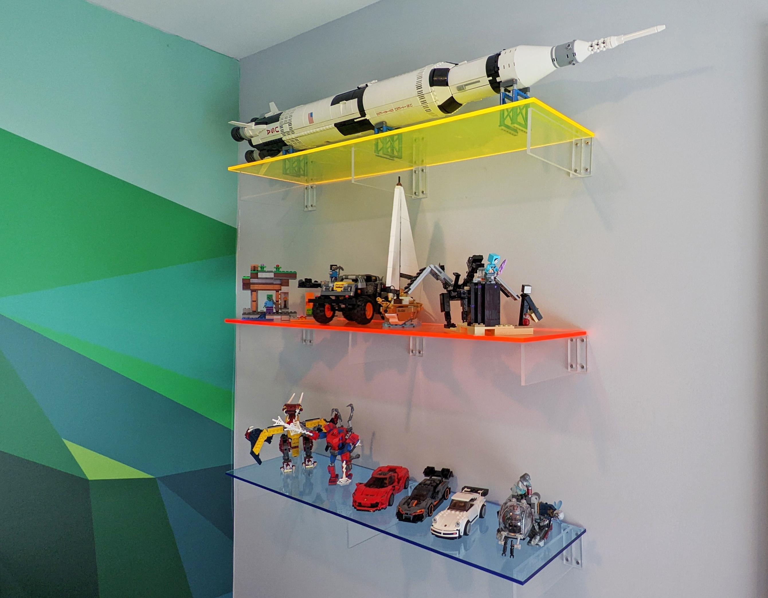 Fluorescent Acrylic Shelves, Edge Glow Shelves, Lucite Acrylic Shelves
