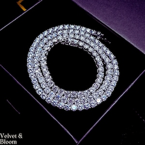 VVS1 Moissaniet-tennisketting – 925 zilver, 18 kt verguld, uniseks, stenen van 2–6,5 mm, luxe schittering, huwelijkscadeau, nooit vervagen, sieraden