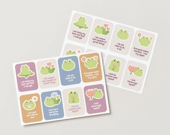 Cartes éclair sur l'affirmation de la grenouille : compassion pour soi et bien-être (PDF)