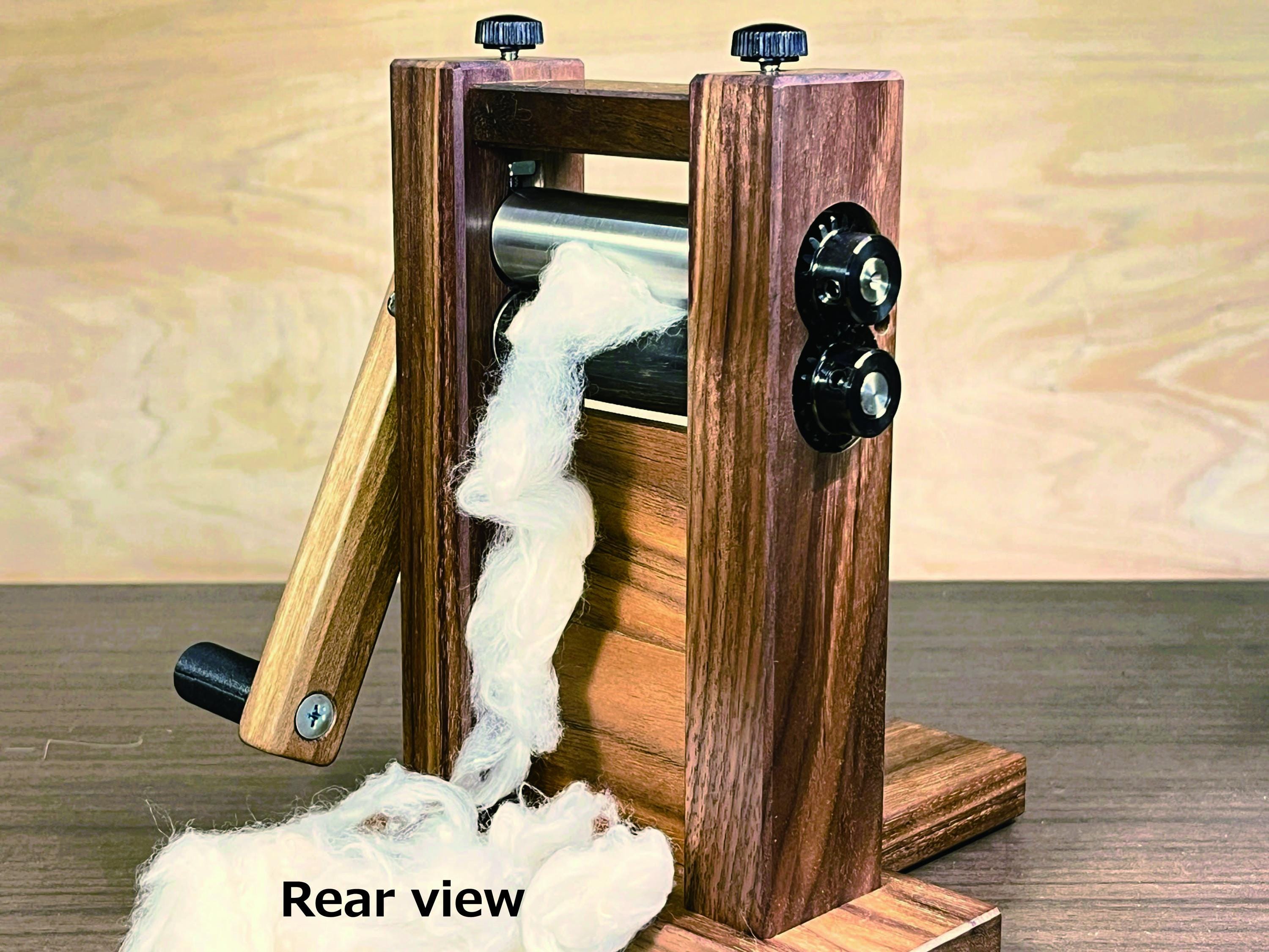 Japanese Hand Crank Cotton Gin Set | Cotton Seed Separator for